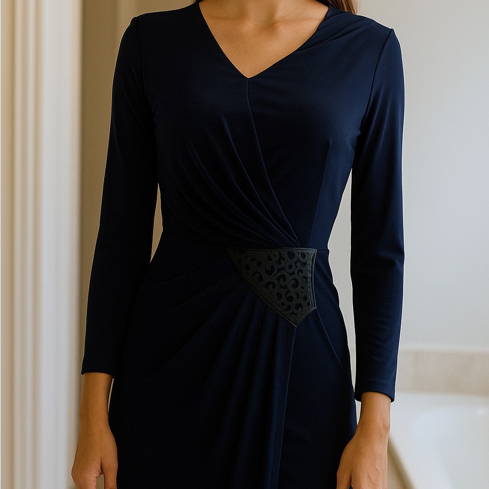 Ralph Lauren Midnight Blue Long Sleeve Dress